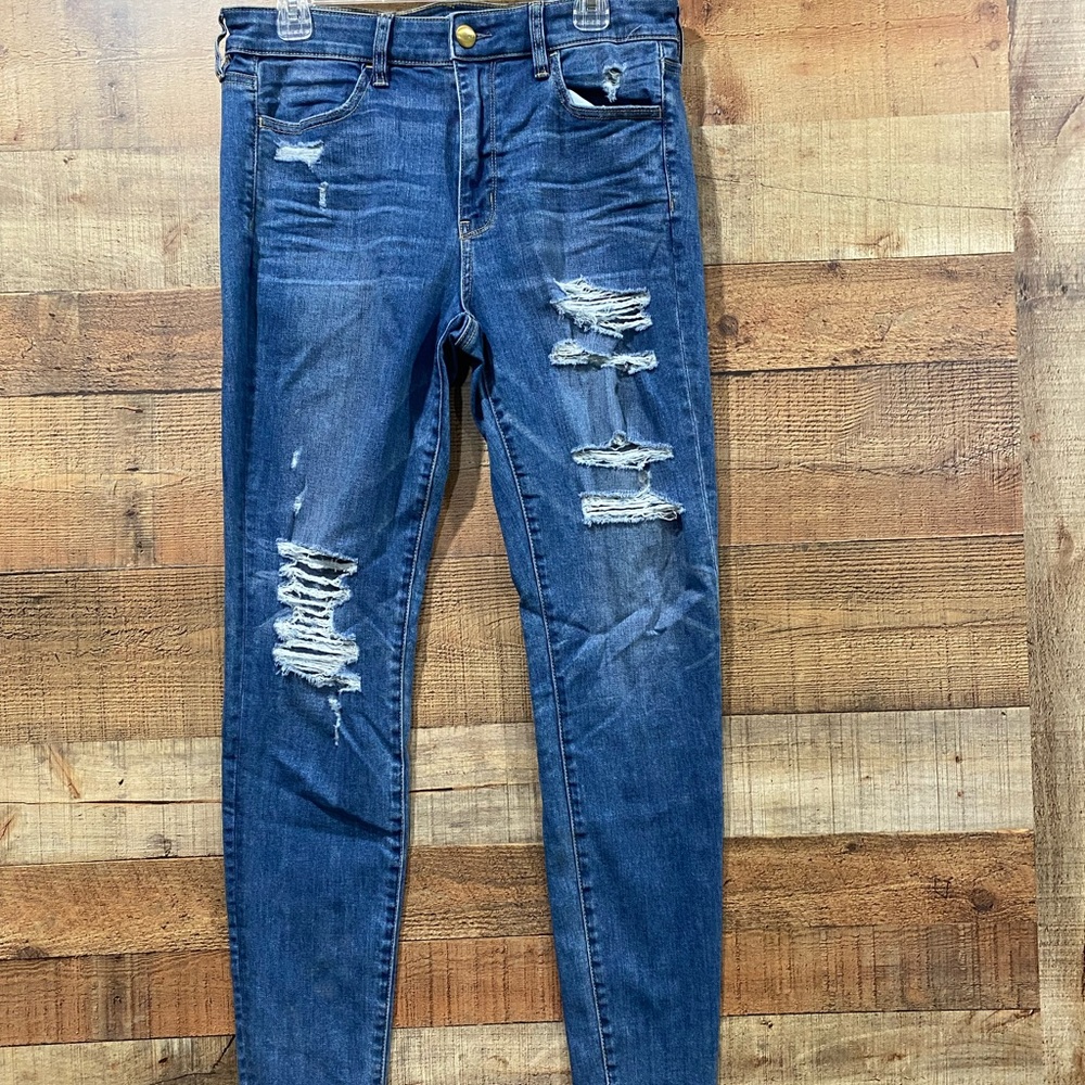 American Eagle Super StretchX Hi Rise Jegging Size 12 Long